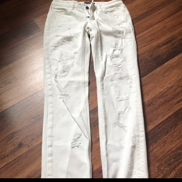 Dolce & Gabbana White Distressed Skinny Jeans Cute Fit - Sz 40